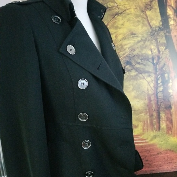 AUTHENTIC BURBERRY BLACK TRENCH COAT - Picture 5 of 7